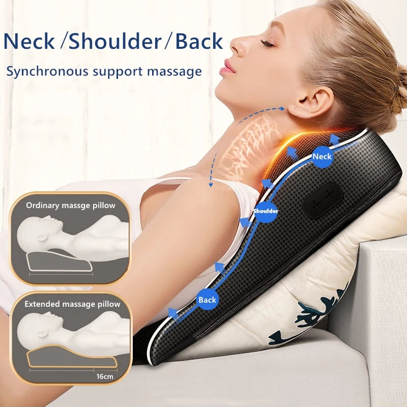 Electric Shiatsu Head Neck Cervical Pillow